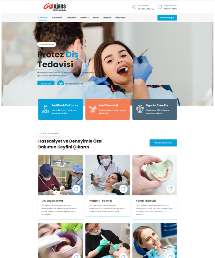 Dental Hazır Kurumsal Website