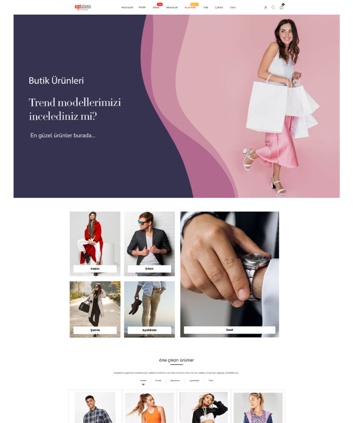 Giyim & Moda V1 Hazır E-Ticaret Yazılımı